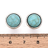 Zinc Metal Alloy & Natural Turquoise Buttons LS-BUTT-WH0057-001BAS-3
