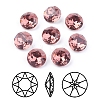 Pointed Back & Back Plated Glass Rhinestone Cabochons RGLA-J012-8mm-515-1