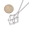 Stainless Steel Macrame Pouch Empty Stone Holder for Necklace Makings NJEW-JN04823-01-3
