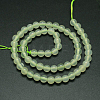 Natural New Jade Stone Round Bead Strands LS-G-O039-16-4mm-1