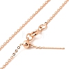 1mm Rack Plating Brass Cable Chain Adjustable Slider Necklaces for Women Men MAK-L044-04RG-2