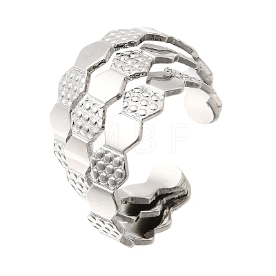 Brass Cuff Open Rings RJEW-F215-04P-1