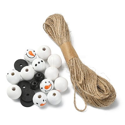 DIY Christmas Snowman Pendant Decoration Making Kit DIY-YW0007-37-1