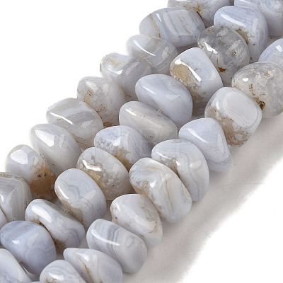 Natural Blue Lace Agate Beads Strands G-NH0017-B05-03-1