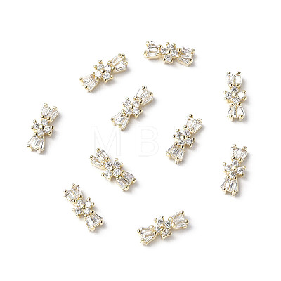 Brass Micro Pave Clear Cubic Zirconia Cabochons KK-A174-01G-1