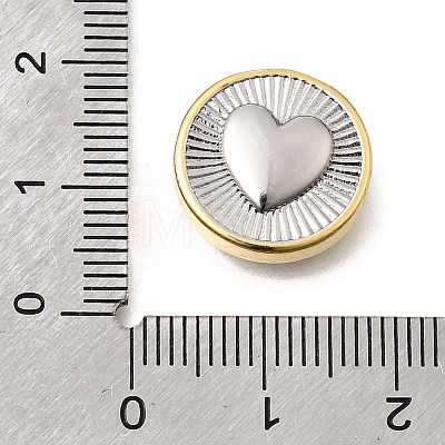 Two Tone Brass Beads KK-D255-02GP-02-1