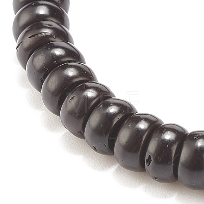 Natural Coconut Shell & Gemstone Beaded Stretch Bracelet BJEW-JB07991-1