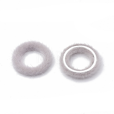 Faux Mink Fur Covered Linking Rings X-WOVE-N009-07J-1