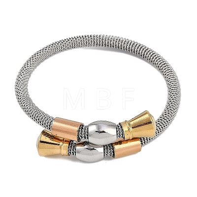 Ion Plating(IP) 304 Stainless Steel Bangles for Women STAS-M023-13PG-1