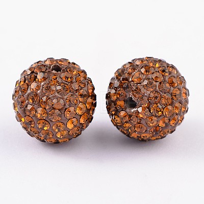 Grade A Rhinestone Pave Disco Ball Beads RB-Q101-7-1