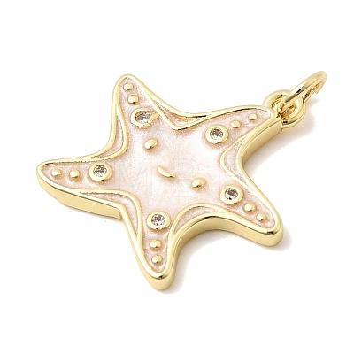 Brass Micro Pave Clear Cubic Zirconia Pendants KK-Z160-18G-02-1