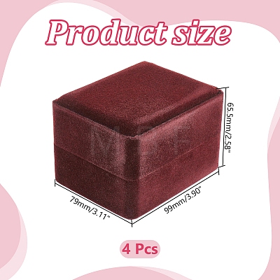 Wood & Velvet Organizer Boxes CON-WH0110-336B-1