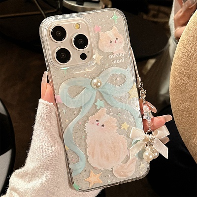 Cute Cartoon Cat TPU Plastic Mobile Phone Cover PW-WGF333E-10-1