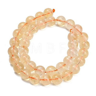 Natural Citrine Beads Strands GG-CBACB71-03-10mm-1