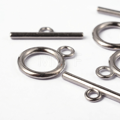 Alloy Toggle Clasps TIBE-E001-P-FF-1