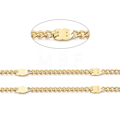 Rack Plating Brass Curb Chains KK-E015-04G-1