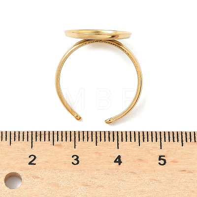 304 Stainless Steel Cuff Rings Components STAS-Z138-02G-03-1