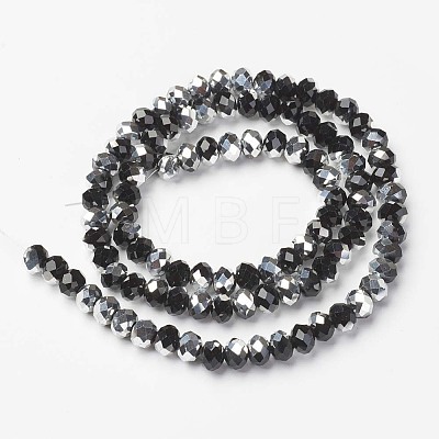 Electroplate Transparent Glass Beads Strands EGLA-A034-T3mm-M01-1