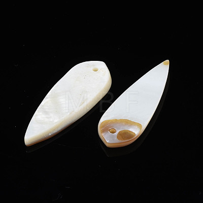 Natural Freshwater Shell Pendants SHEL-N026-180-1