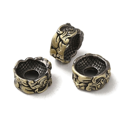 Tibetan Style Rack Plating Brass European Beads KK-Q805-04AB-1
