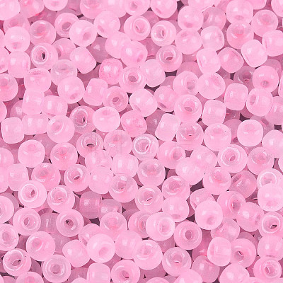 6/0 Transparent Inside Colours Glass Seed Beads SEED-N008-08Q-1