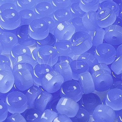 Imitation Jade Glass Seed Beads SEED-E001-J3x6mm-01-1