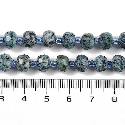 Natural Sesame Jasper Dyed Beads Strands G-H057-A21-01-1