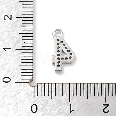 Brass Micro Pave Clear Cubic Zirconia Pendants ZIRC-I067-02E-1