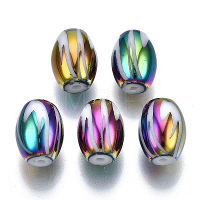 Electroplate Glass Beads EGLA-S197-27A-06-1