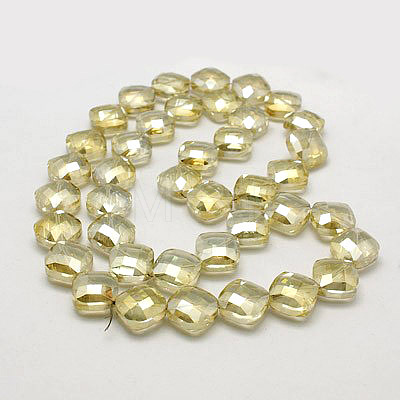 Electroplate Glass Beads Strands EGLA-D029-6-1