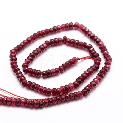 Dyed Natural Malaysia Jade Rondelle Beads Strands X-G-E316-2x4mm-10-1