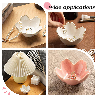 2Pcs 2 Colors Ceramic Dipping Sauce Dish AJEW-WR0003-98-1