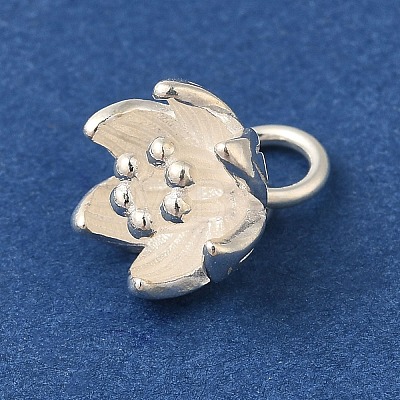 925 Sterling Silver Flower Charms with Jump Rings FIND-U013-02S-02-1