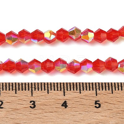 Electroplate Transparent Glass Beads Strands EGLA-K015-18A-1