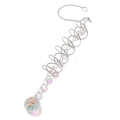 Spiral Alloy Hanging Ornaments HJEW-Q012-01C-1