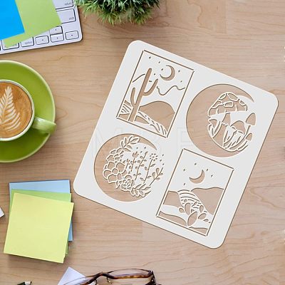 Plastic Reusable Drawing Painting Stencils Templates DIY-WH0172-395-1