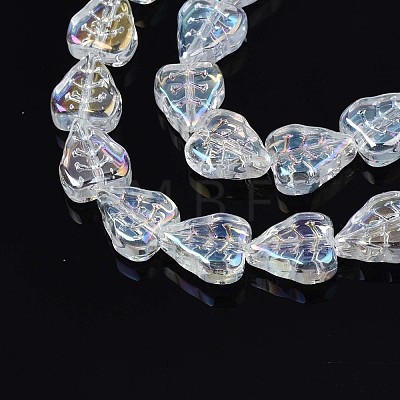 Electroplate Glass Beads Strands EGLA-S188-16-B04-1