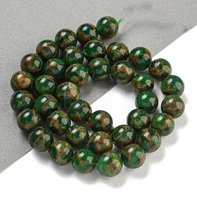 Synthetic Gold Clinquant Stone Beads Strands G-P549-A01-02D-1