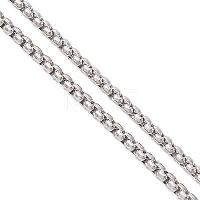 304 Stainless Steel Box Chain Lariat Necklaces NJEW-JN05889-1