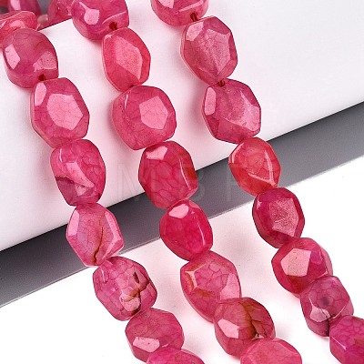 Dyed & Heated Natural Agate Beads Strands G-N359-15A-10-1