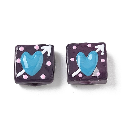 Handmade Lampwork Enamel Beads LAMP-G147-02B-1