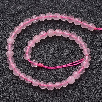 Natural Rose Quartz Beads Strands G-G099-F4mm-15-1