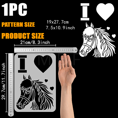 Plastic Drawing Painting Stencils Templates DIY-WH0396-720-1
