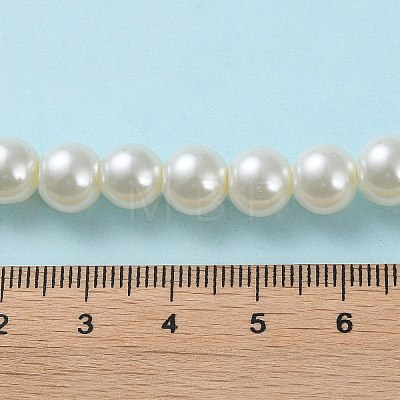 Baking Painted Pearlized Glass Pearl Round Bead Strands HY-Q330-8mm-02-1