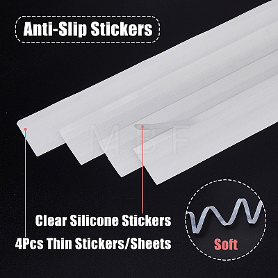Silicone Sewing Rule Non-Slip  Stickers FIND-WH0470-40-1