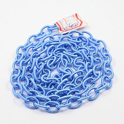 Cornflower Blue Color Handmade Silk Cable Chains Loop X-EC-A001-23-1