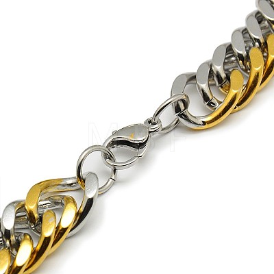 Fashionable 304 Stainless Steel Cuban Link Chain Necklaces STAS-A028-N065-1