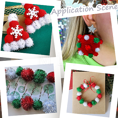 400Pcs Handmade DIY Doll Craft Pom Pom Balls FABR-SC0001-01A-02-1