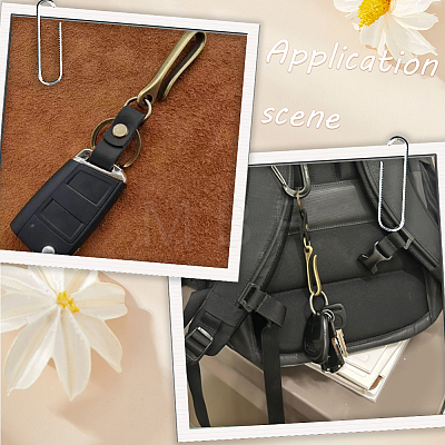 4Pcs Alloy U Shape Belt Hook Keychains KEYC-SC0002-19B-1