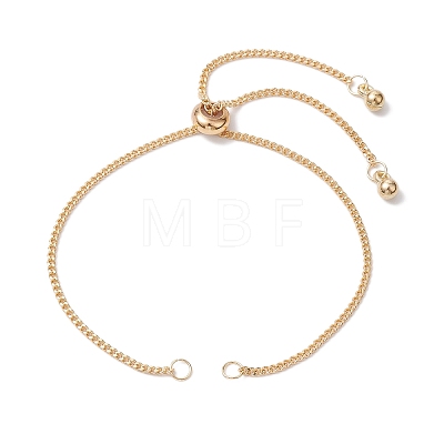 2Pcs 2 Colors Brass Slider Bracelet Makings AJEW-JB01253-1